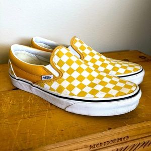 Yellow Checkered Vans